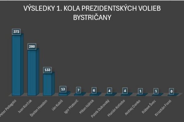 Výsledky 1. kola prezidentských volieb 2024 v obci Bystričany 